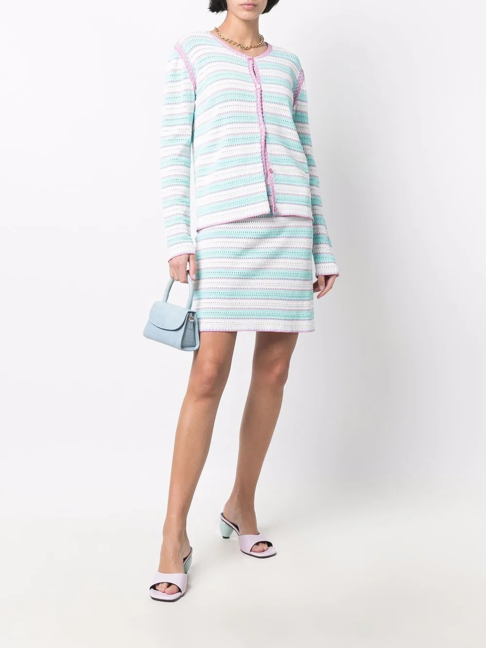 фото Boutique moschino трикотажная юбка в полоску