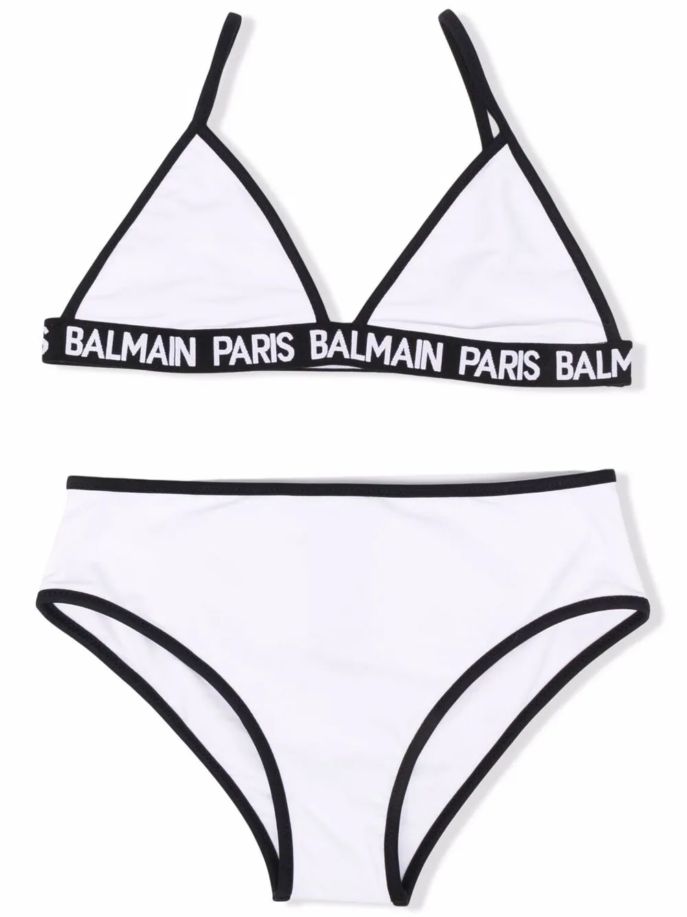 

Balmain Kids TEEN logo tape bikini - White