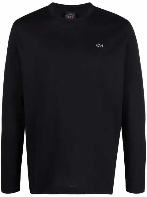 Paul & Shark embroidered-logo long-sleeve T-shirt
