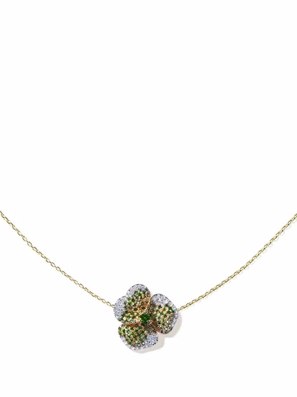 

AS29 18kt yellow gold Bloom small flower diamond necklace