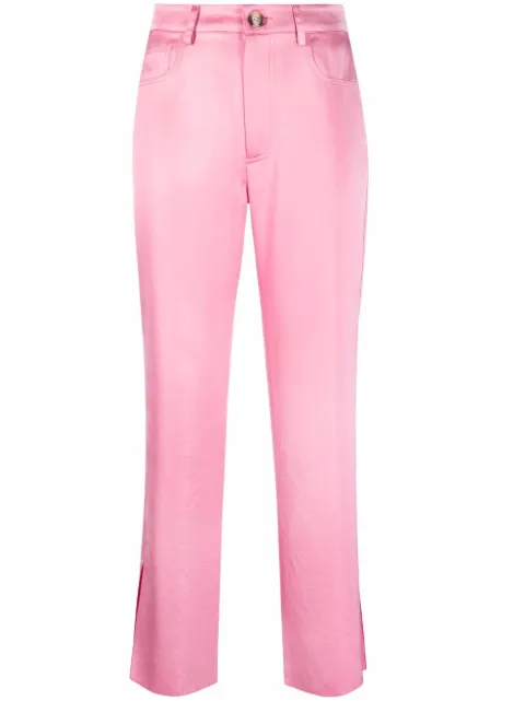 Nanushka Vaeda satin kick-flare trousers