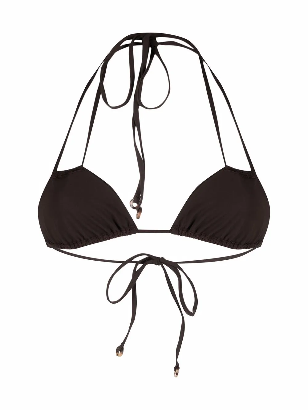 Shop Anemos The Jane Double String Bikini Top In Brown