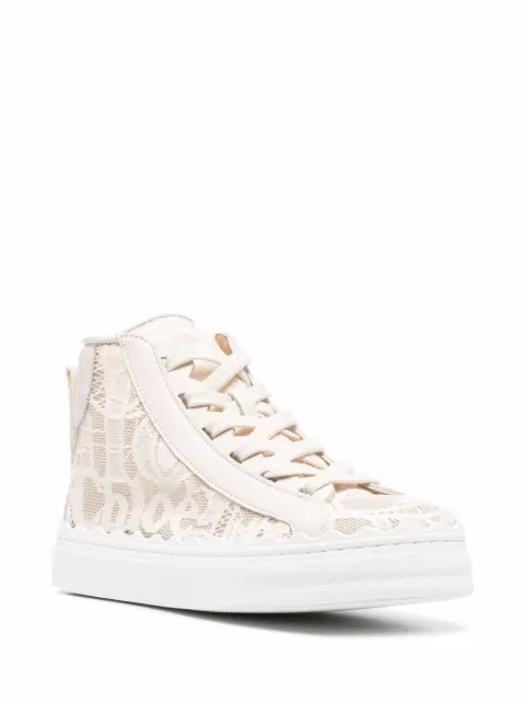 CHLOE☆LAUREN レース ハイトップ スニーカー【国内・関税込】 - cert ...