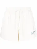 BLUE SKY INN embroidered logo track shorts - White