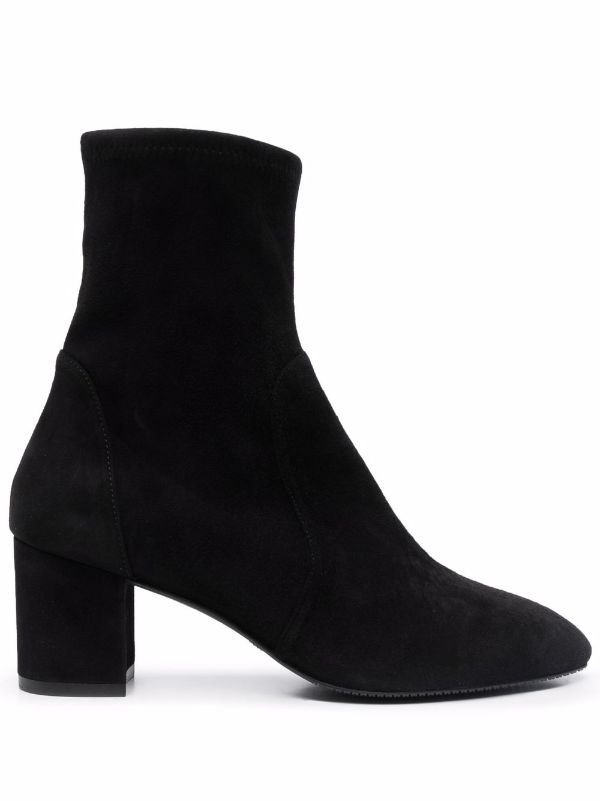 stretch microsuede boots