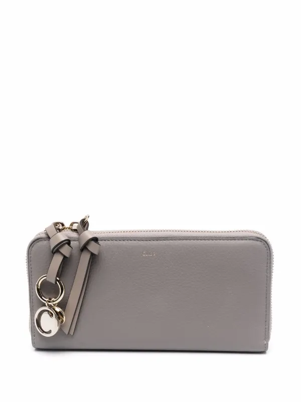 Chloe Portefeuille a Fermeture Zippee Tout Autour Gris FARFETCH CM