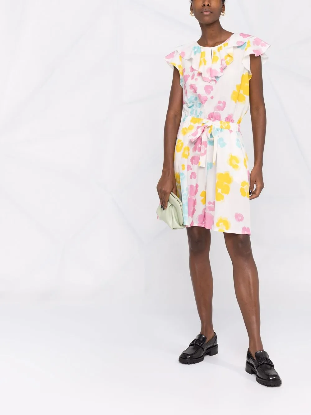 Boutique Moschino Playsuit met bloemenprint Wit