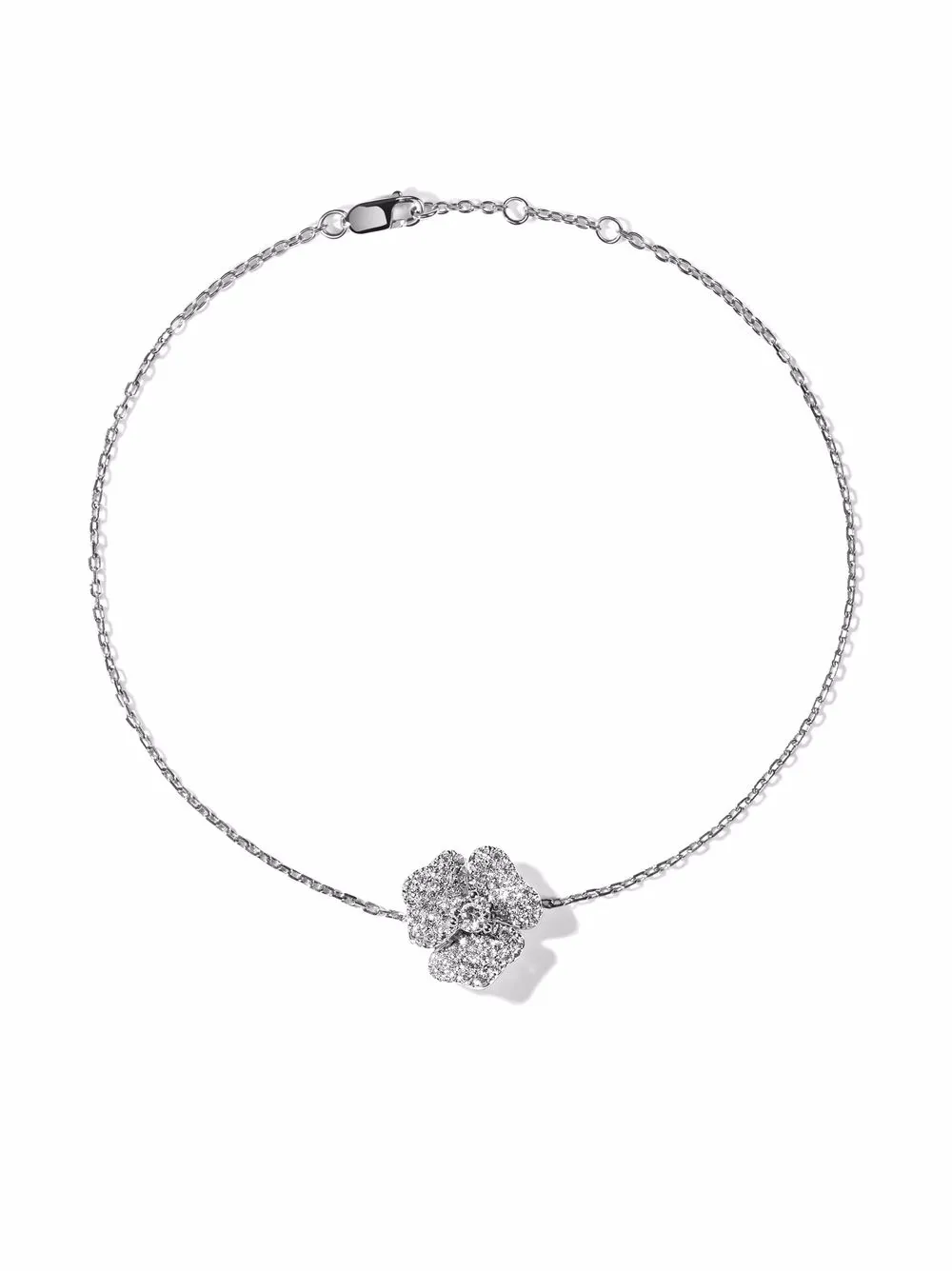 

AS29 18kt white gold Bloom diamond and sapphire bracelet - Silver