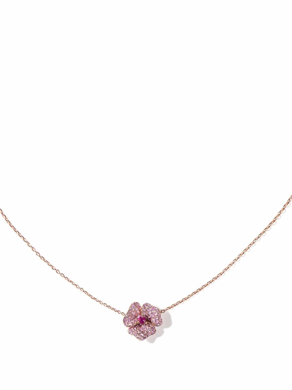

AS29 18kt rose gold Bloom sapphire necklace - Pink