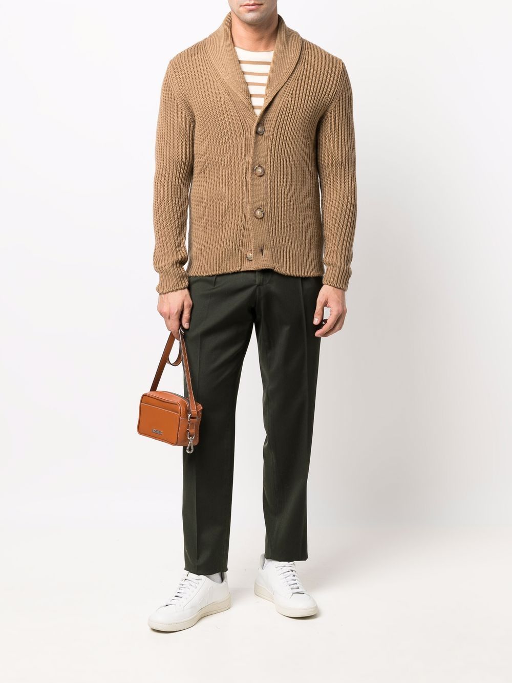 Dell'oglio chunky knitted cardigan - Brown