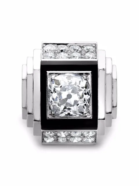 René Boivin pre-owned platinum Art Deco cocktail diamond ring