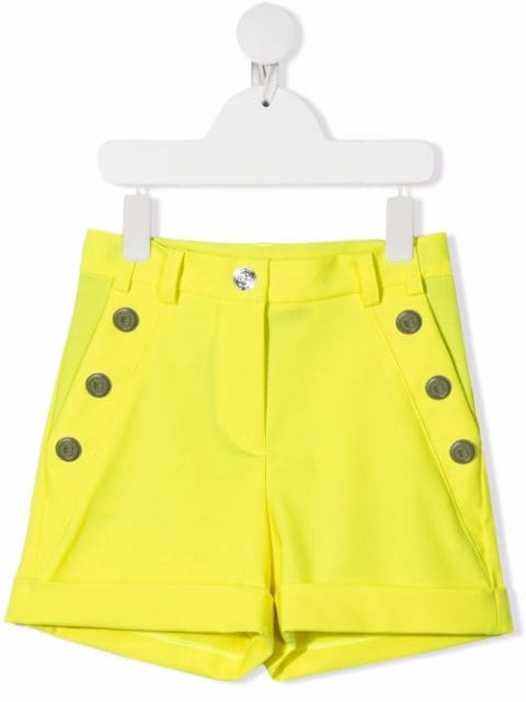 decorative-button tailored shorts 