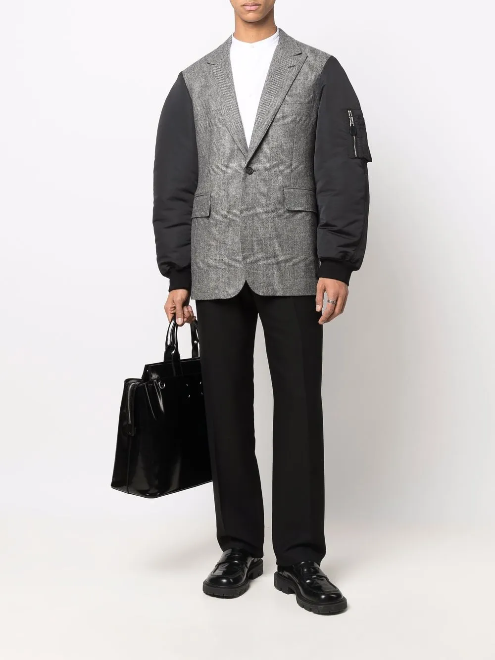 Alexander McQueen Bomberjack in blazer stijl - Grijs