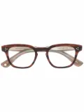 Garrett Leight Regent square frame glasses - Brown