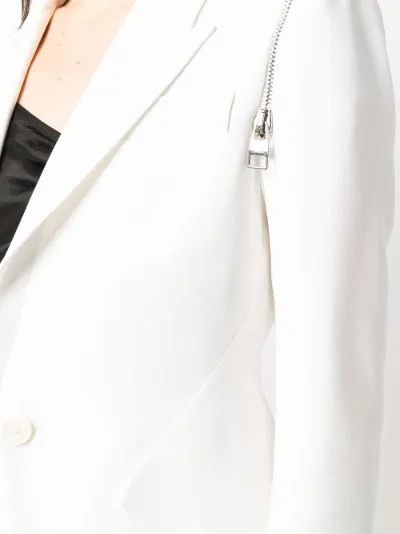 zip detail blazer