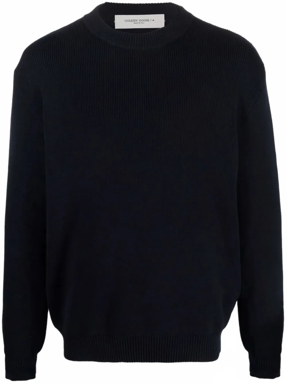Golden Goose ribbed-knit crew-neck jumper | Blue | Image 1
