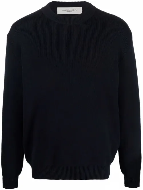 Pull en maille nervurée à col rond - Golden Goose - Modalova