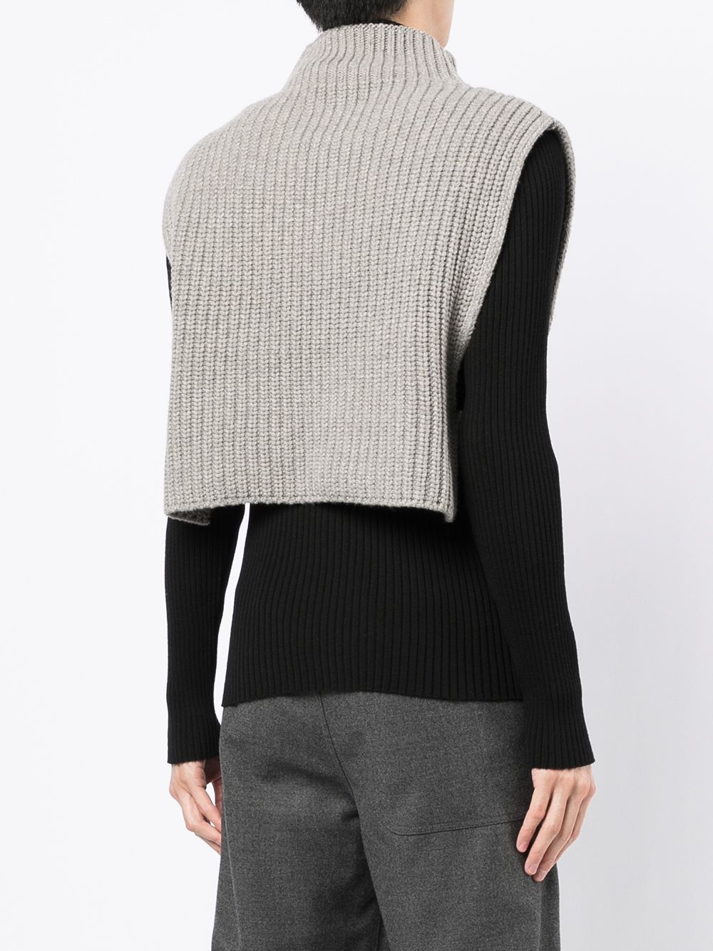 Shop Jil Sander Ribbed-knit Vest In Grau