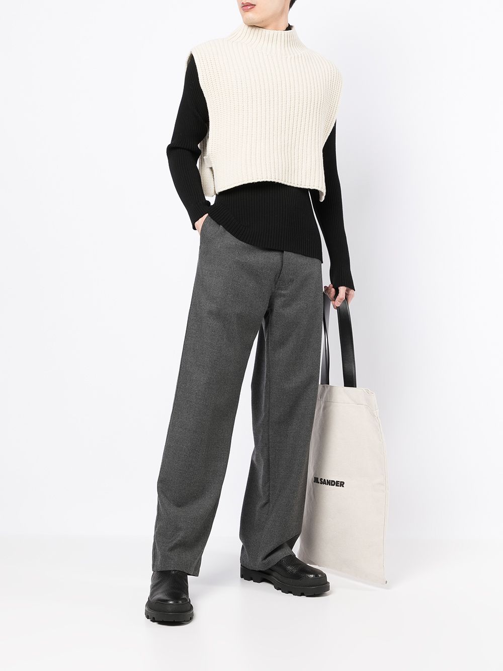 Shop Jil Sander Ribbed-knit Vest In Weiss