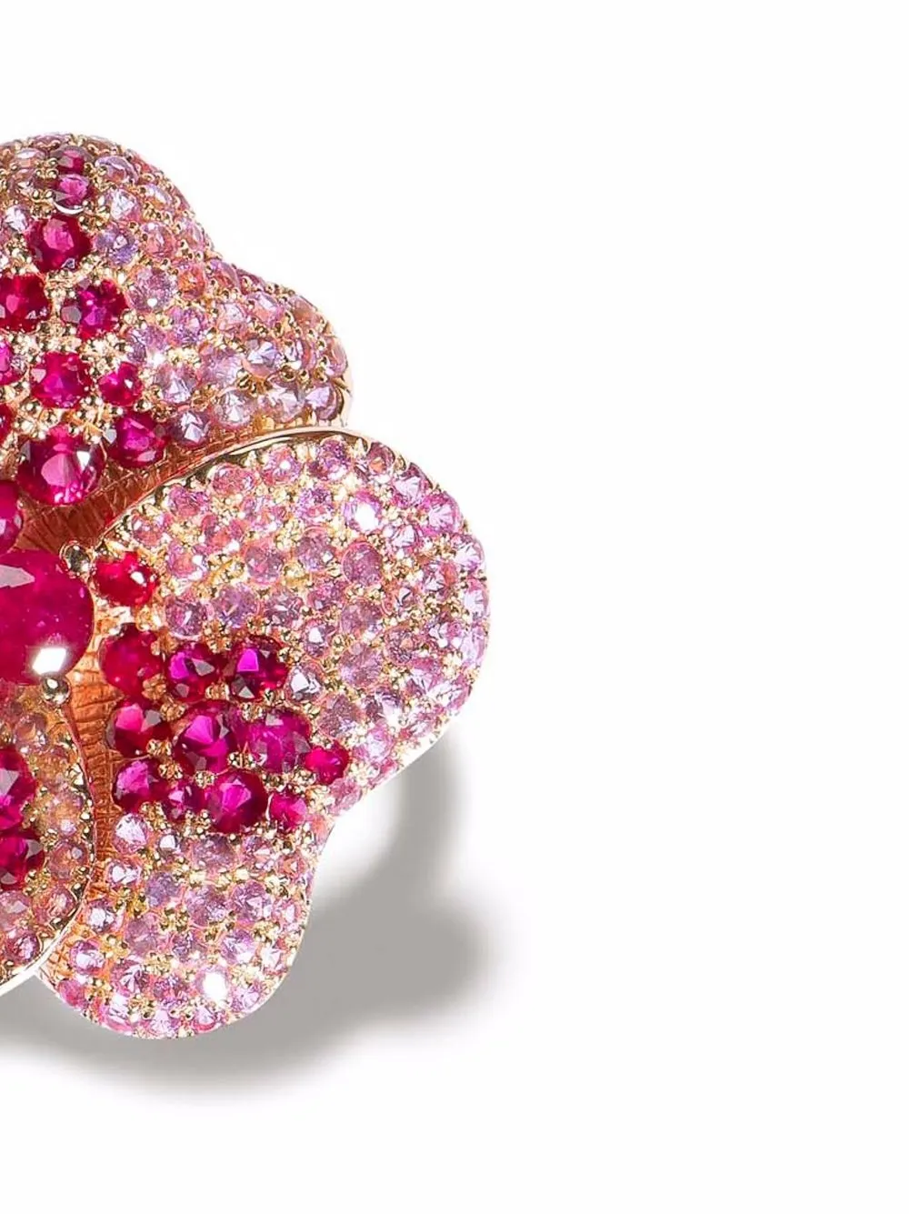 AS29 18kt Rose Gold Bloom Large Flower Sapphire Ring Farfetch