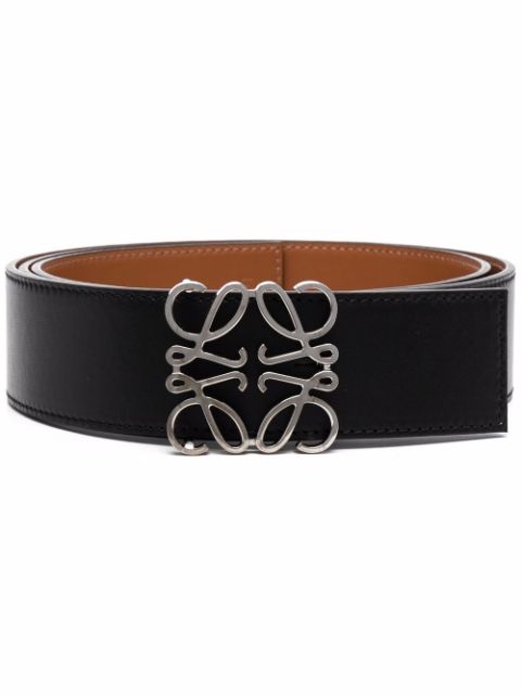 LOEWE Anagram-buckle leather belt Men