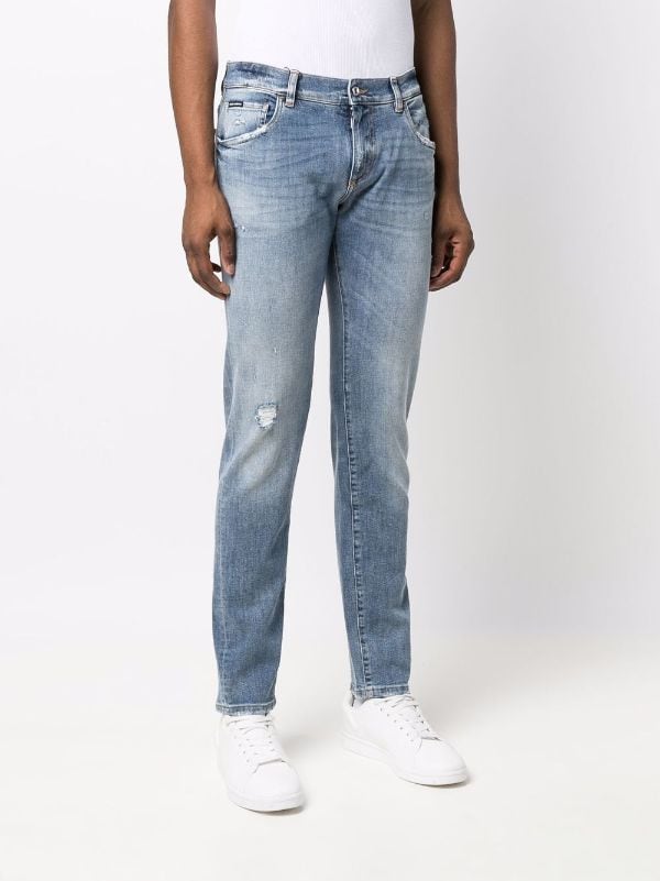 Dolce & Gabbana Distressed slim-fit Jeans - Farfetch