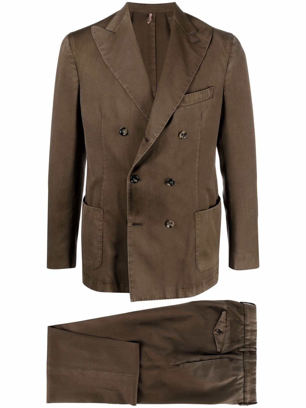 double-breasted wool suit