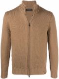 Dell'oglio zip-up knitted jumper - Brown