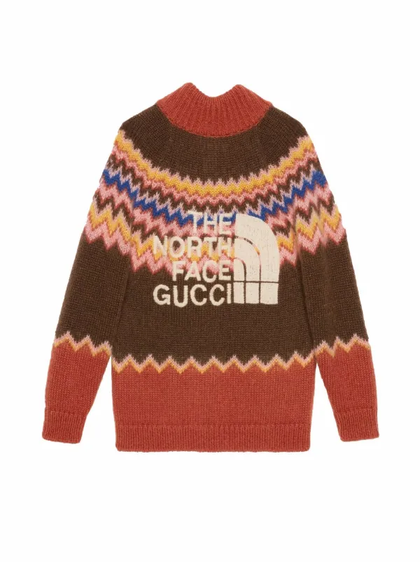 Gucci x The North Face Zip-Front Jumper - Orange
