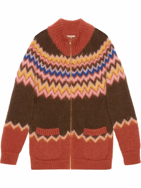 Gucci x The North Face Zip-Front Jumper - Orange