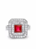 Pragnell Vintage pre-owned platinum Art Deco ruby and diamond ring - Silver