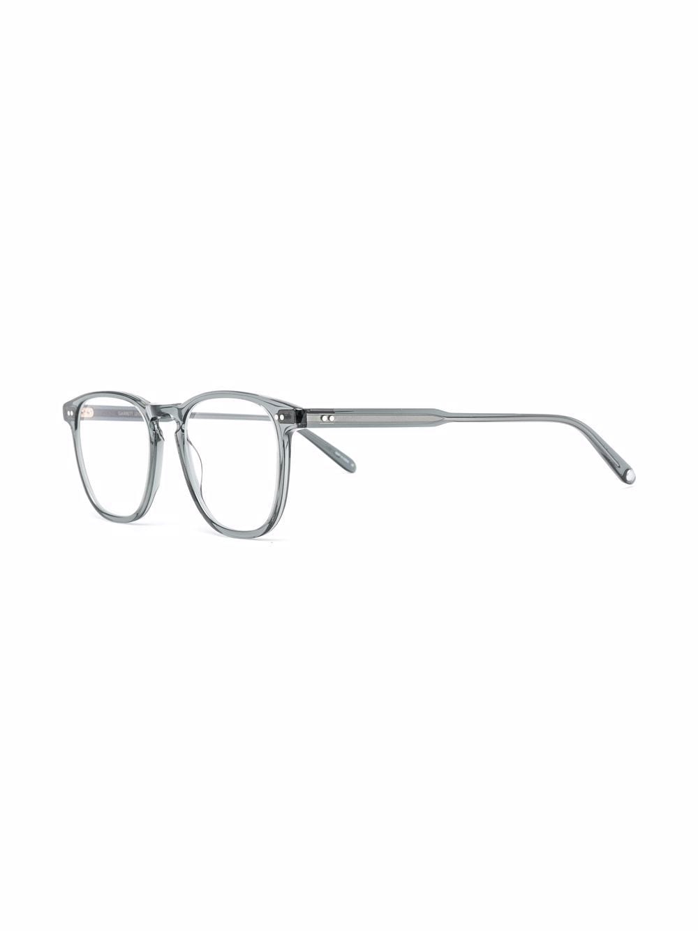 Garrett Leight Brooks bril met vierkant montuur - Grijs