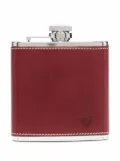 Aspinal Of London contrast stitching hip flask - Brown