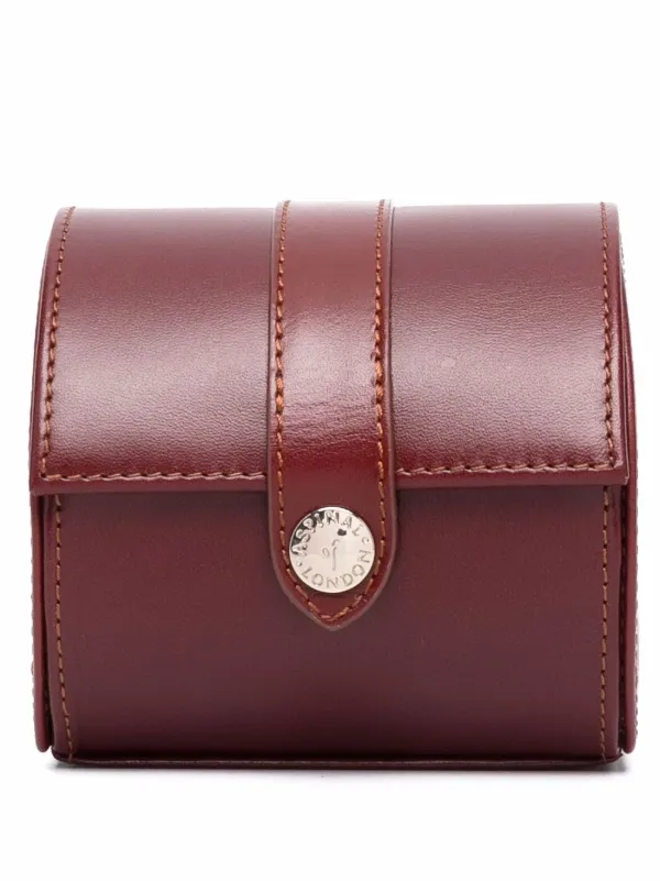 Aspinal Of London Stitched Logo Watch Case Brown FARFETCH JO