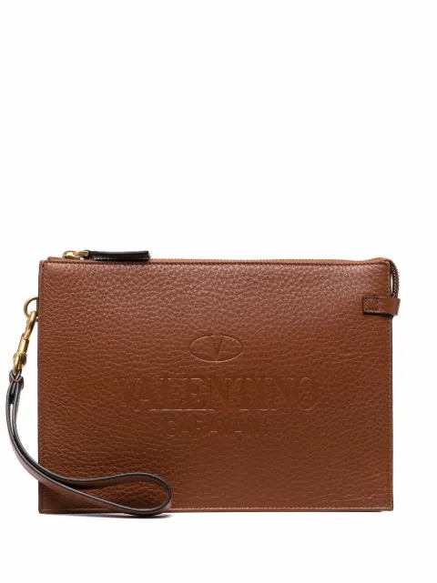 Valentino Garavani bolso de mano con logo en relieve