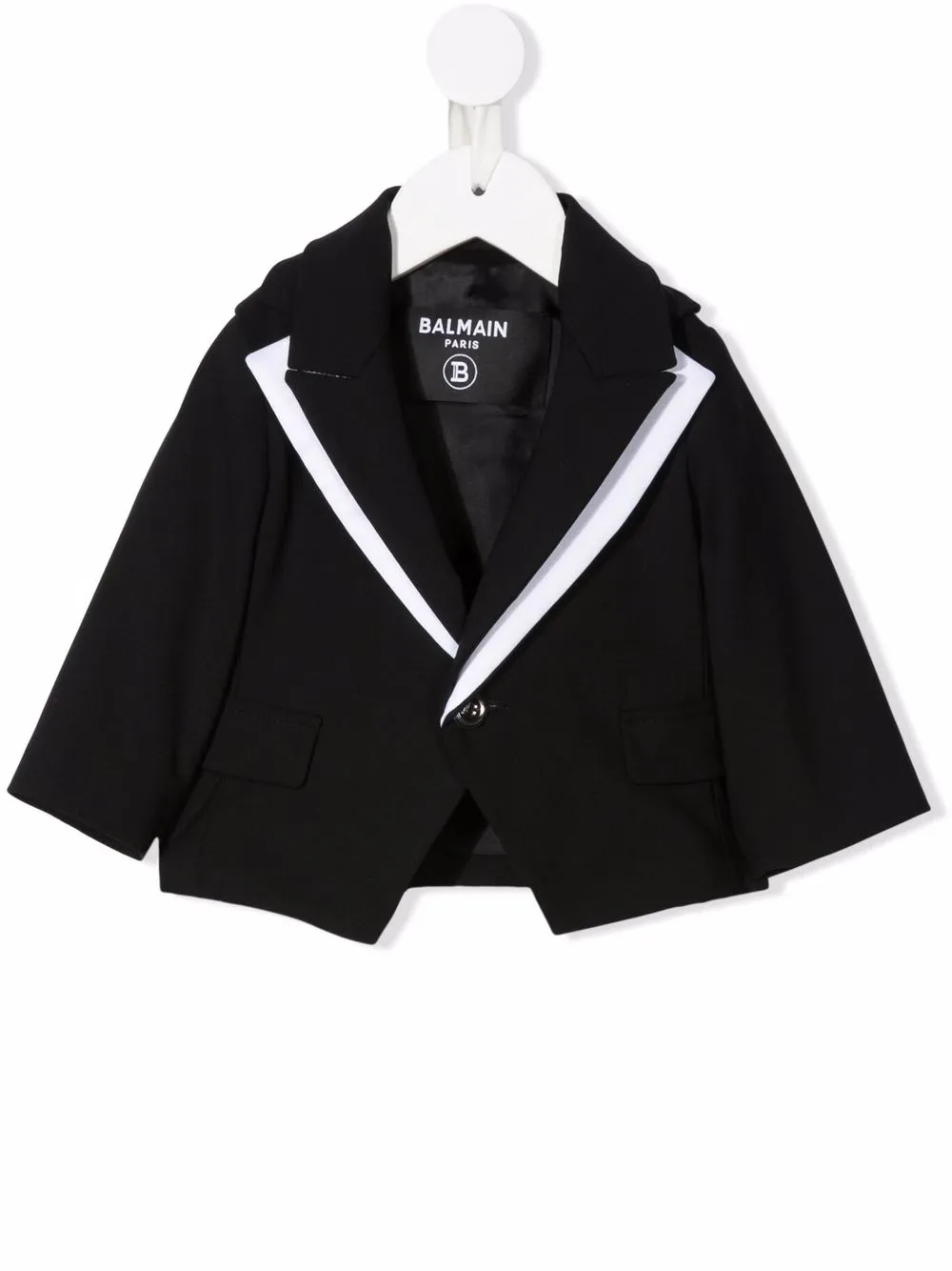 

Balmain Kids blazer con solapas a capas - Negro