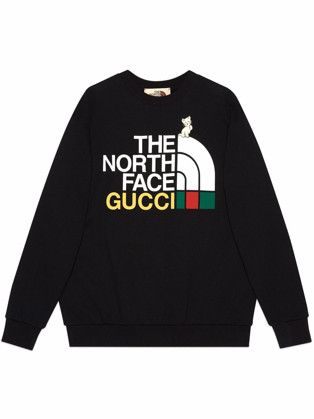Shop Gucci x The North Face logo-print cotton sweatshirt with Express  Delivery - FARFETCH