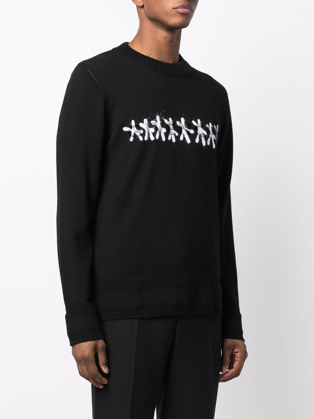 Shop Givenchy Graphic-print Long-sleeve Jumper In Schwarz