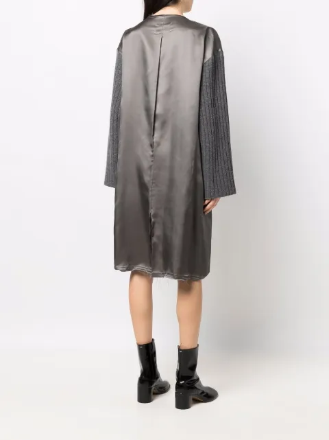 Maison Margiela contrasting-sleeves V-neck dress S31CT0999S45178 - 3