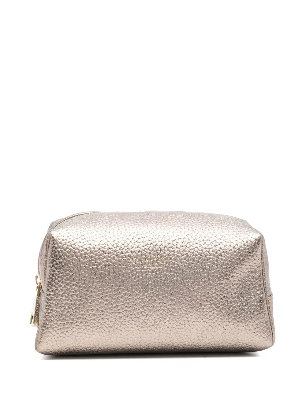 Aspinal Of London Pebbled-finish Zipped Make-up Case In Neutrals