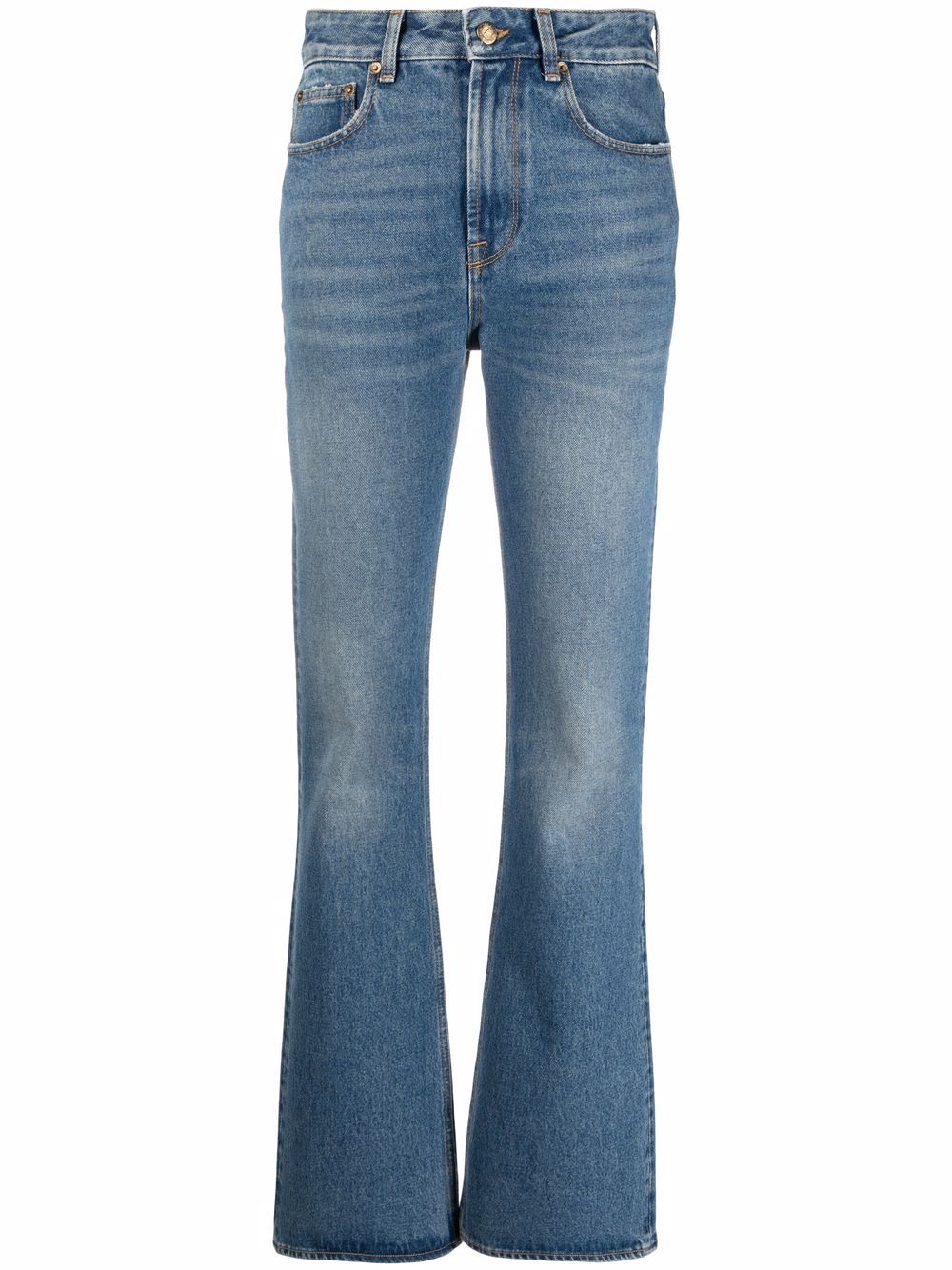 distressed-effect denim jeans