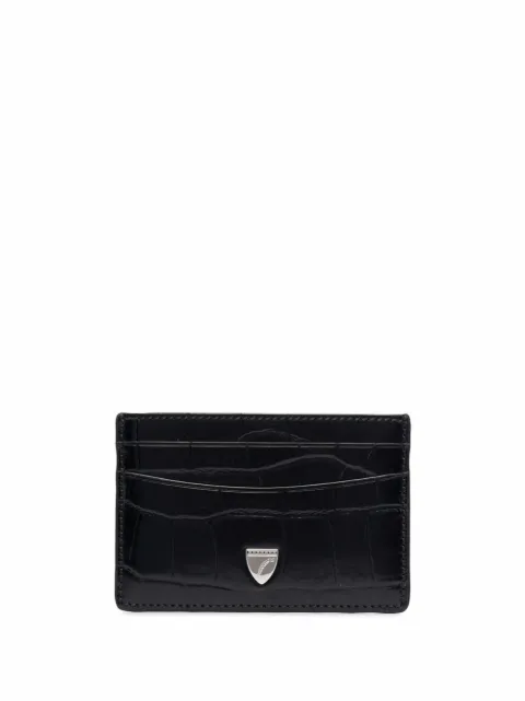 Aspinal Of London croc-effect card holder