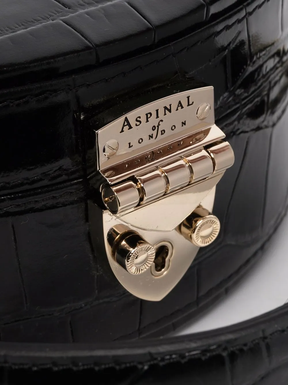 Aspinal Of London Hat Box crocodileembossed Leather Bag Farfetch