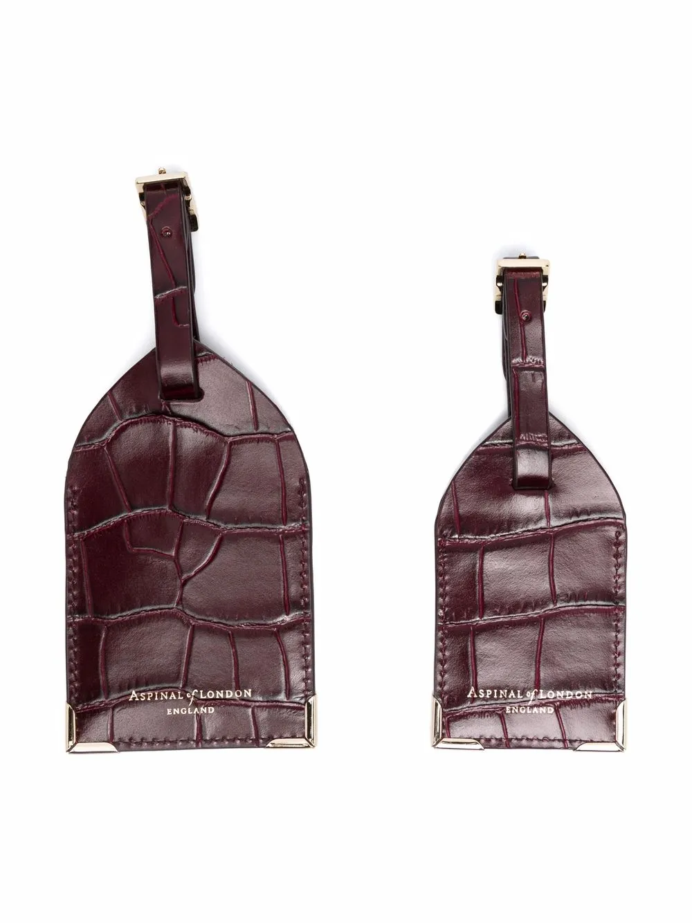 Aspinal Of London бирки для багажа с тиснением под кожу крокодила