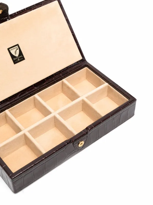 Aspinal Of London crocodile-effect Leather Box Brown FARFETCH EG