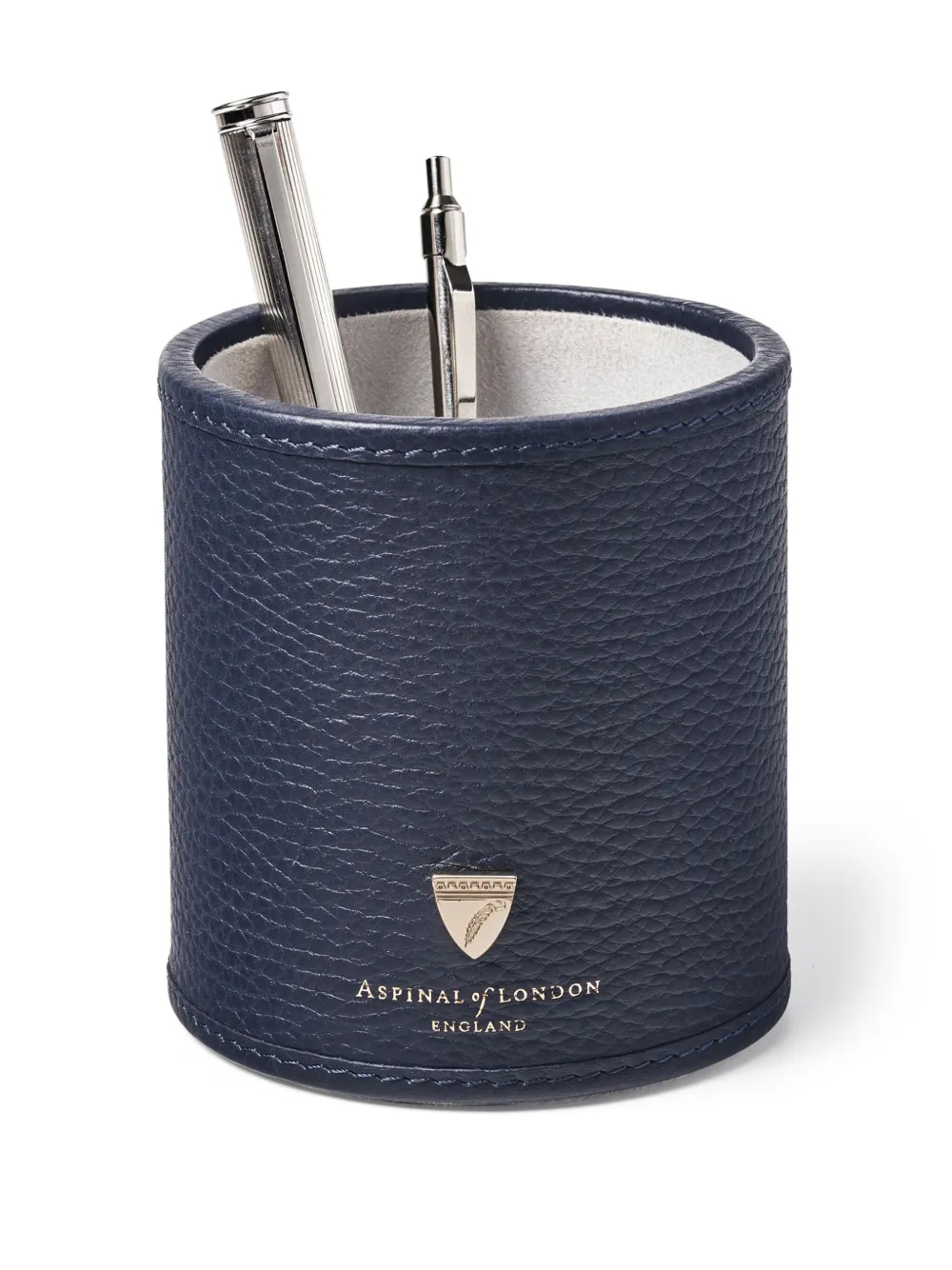 Aspinal Of London Grained Leather Pen Pot Blue FARFETCH UK
