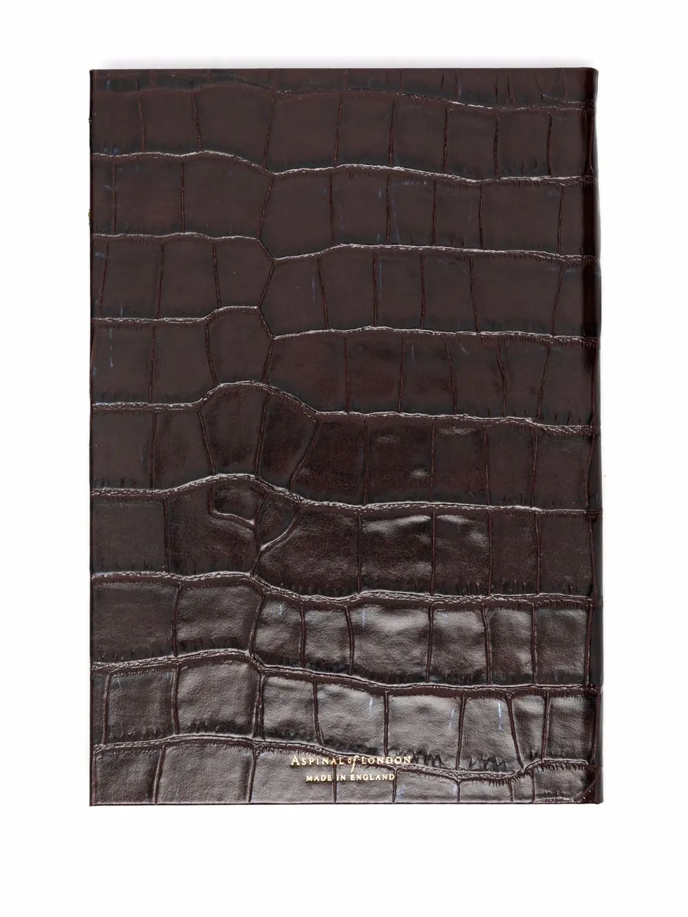 фото Aspinal of london crocodile-effect leather notebook