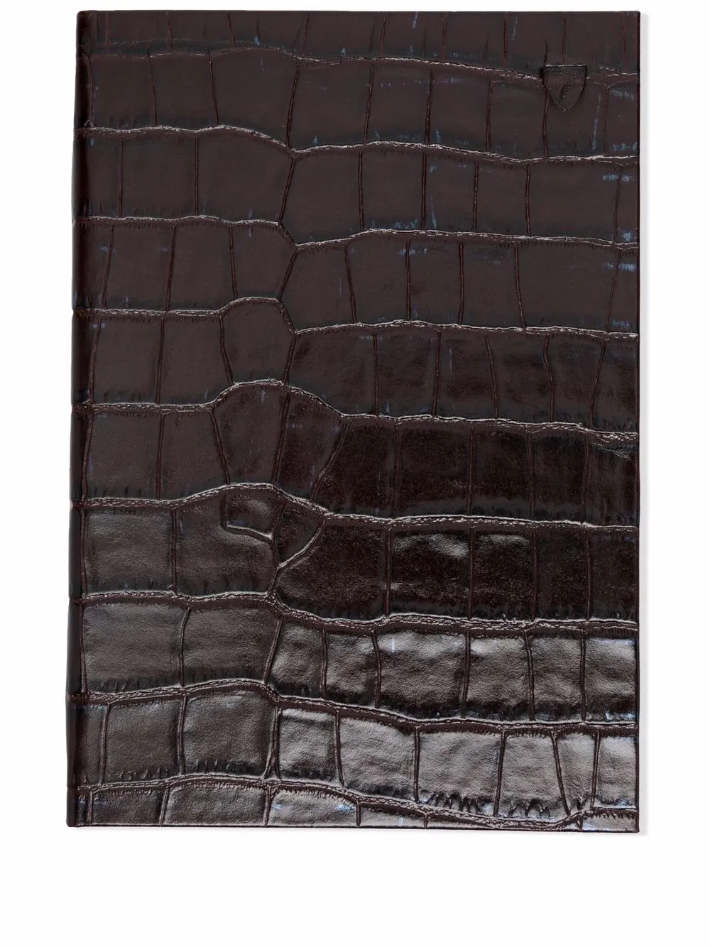 фото Aspinal of london crocodile-effect leather notebook