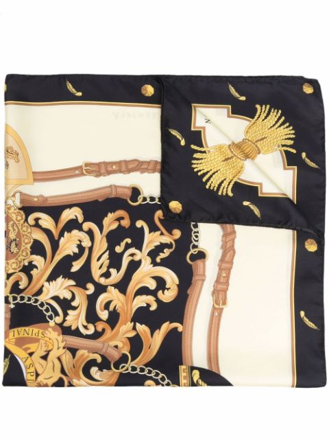 Aspinal Of London baroque-pattern print scarf