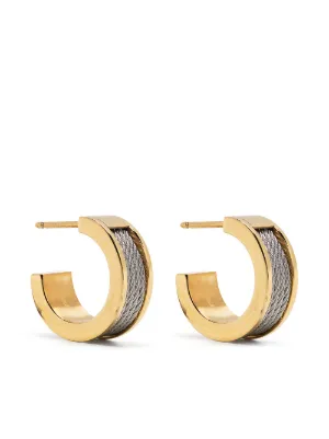 Jacquemus スクエア フープピアス | ゴールドトーン | FARFETCH JP